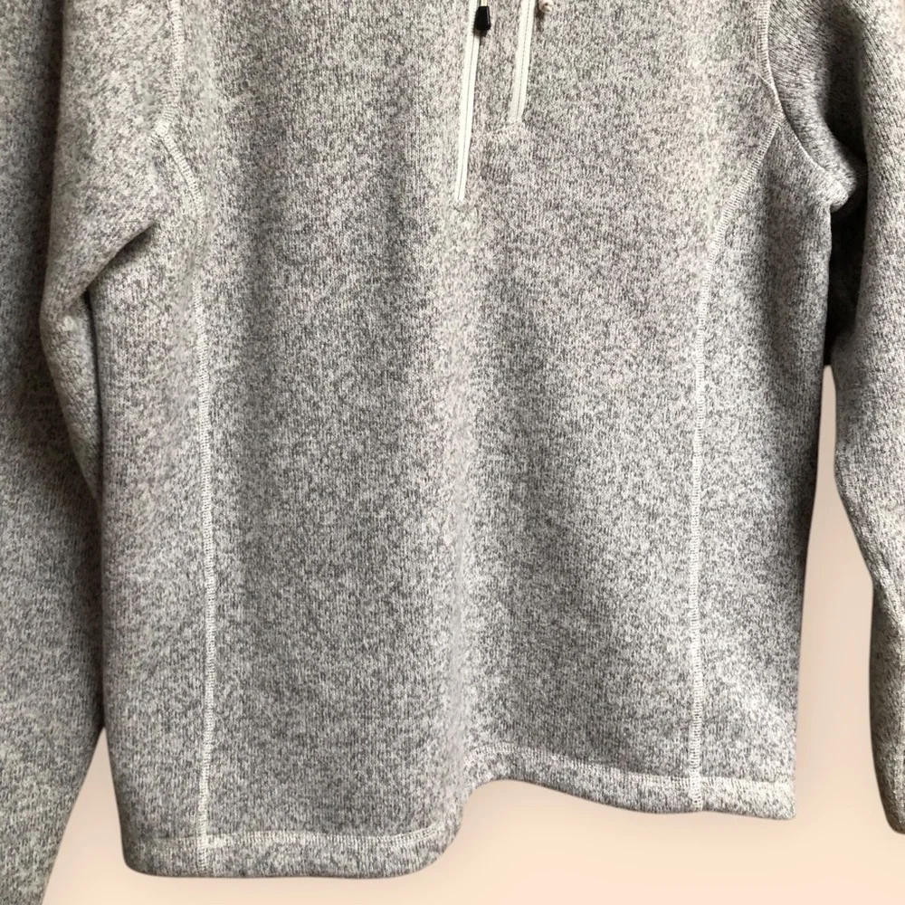 The North Face MENS Grey Knit Quarter Zip Pullover Fleece Sweater MENS Small